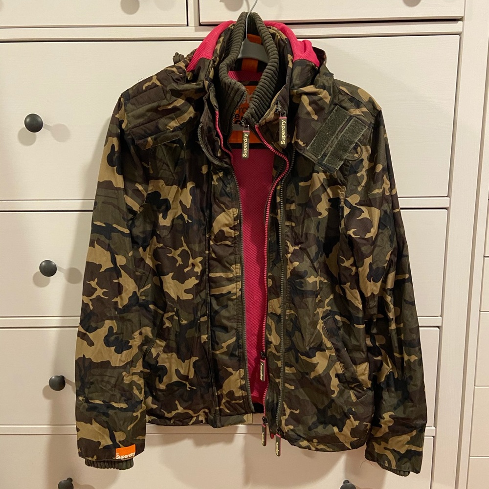 Superdry Camo hooded Puffer Jacket